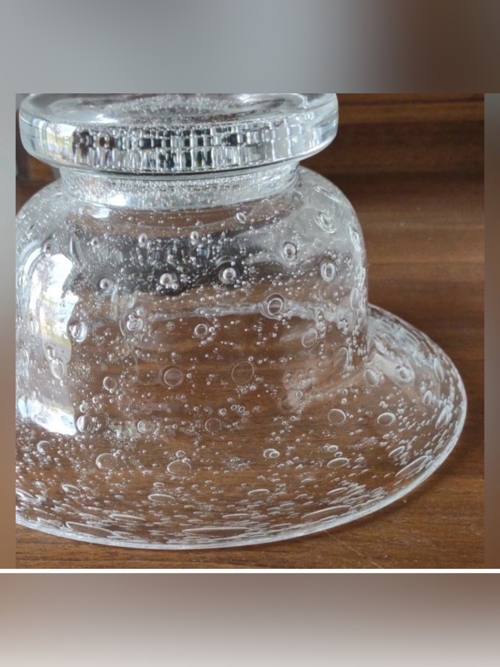 Southern Living Vintage Hand Blown Glass Pedestal Bowl Clear Candle Display - Picture 10 of 15